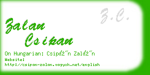 zalan csipan business card